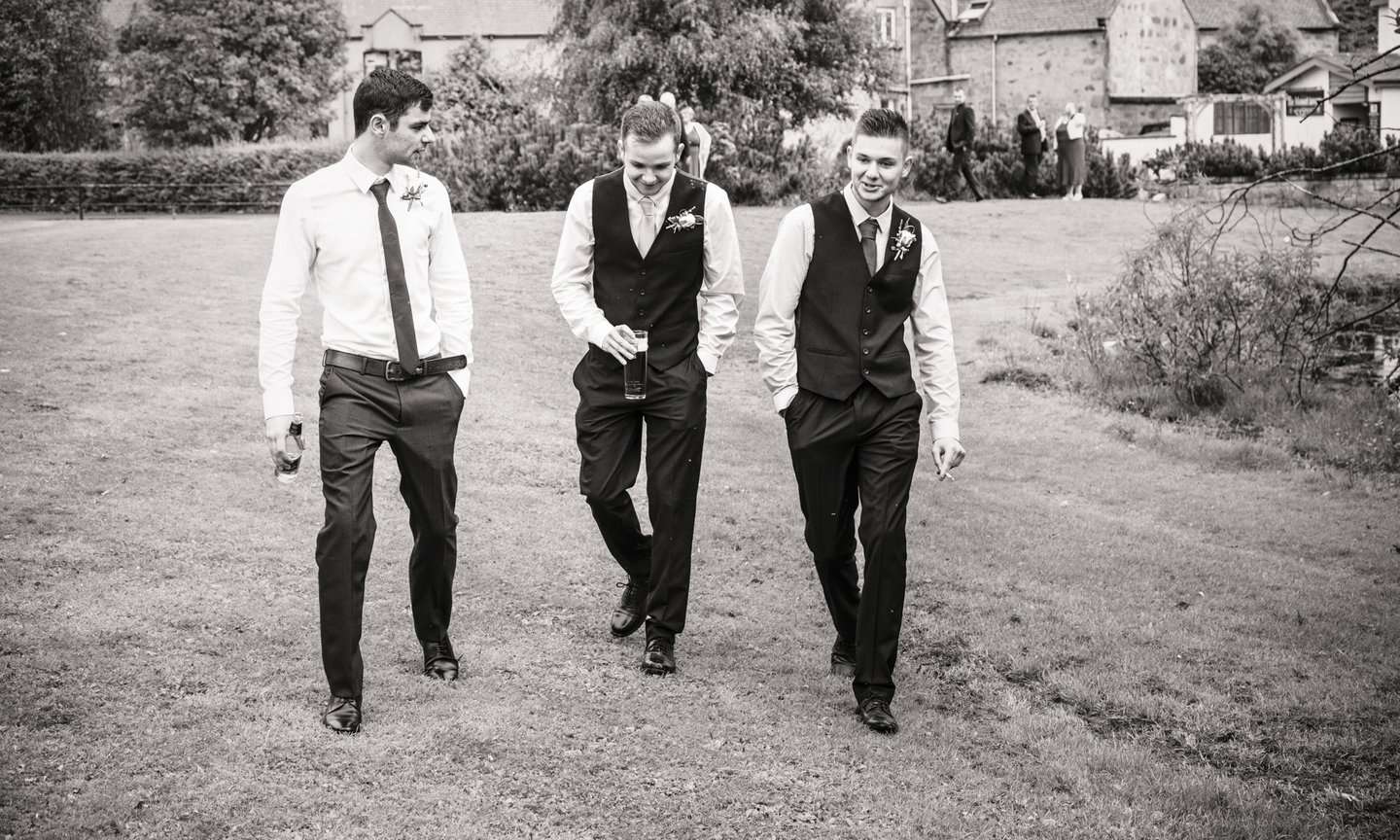 The Ushers by Edinburgh Wedding Photographer Ewan Mathers